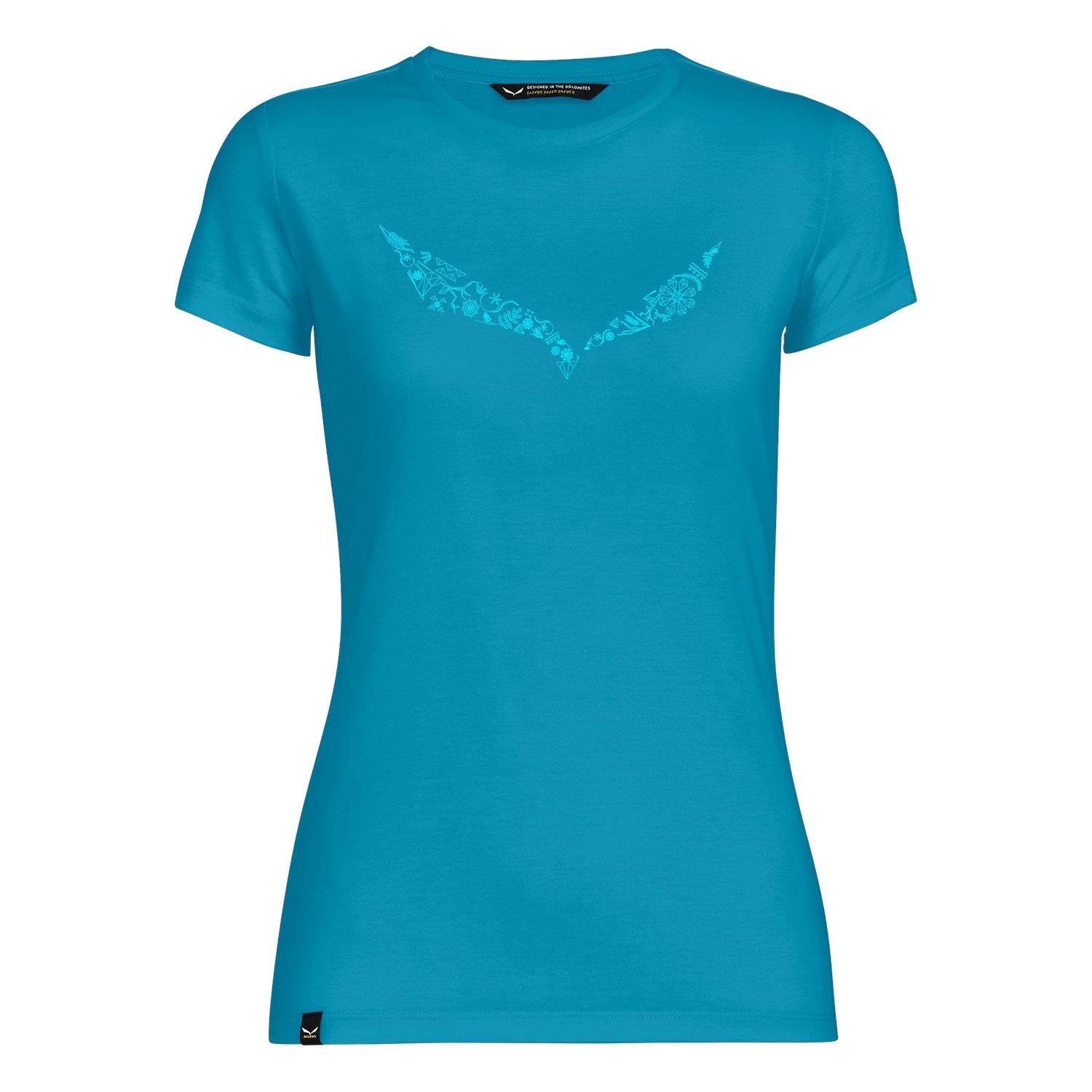 T-Shirts Salewa Solidlogo Dri-Release® Mulher Azuis 740DXTKHE